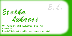etelka lukacsi business card